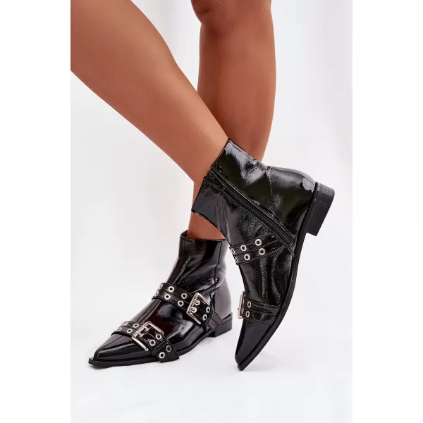  Pantofi de dama cu toc BOTO HAMIRA 42065 NEGRU 