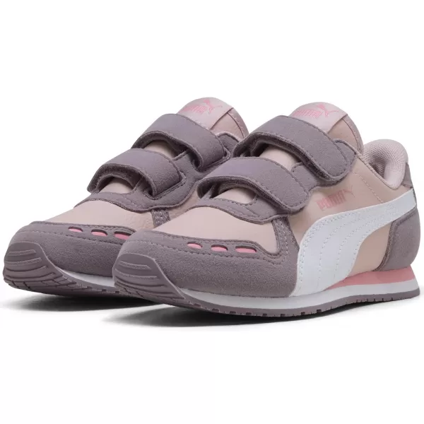 Pantofi pentru copii PUMA CABANA RACER SL 20 V PS 383730-22 CEAȚĂ MOV/ALB/GEM DE PRUNE 