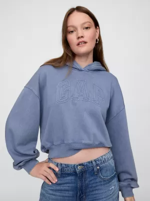 Hanorac de dama GAP LOGO PULLOVER HOODIE 746918-01 BAINBRIDGE ALBASTRU