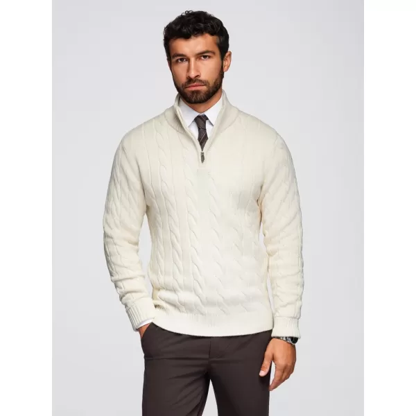  Pulover pentru bărbați OMBRE OM-SWZS-0138 CREMĂ 