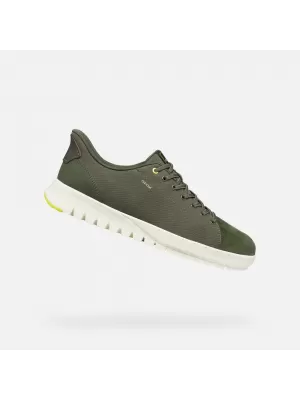 Adidași pentru bărbați GEOX FLEXTRIDE PLUS FAST IN G014654 VERDE ÎNCHIS