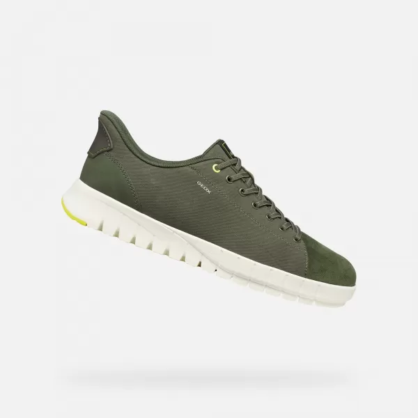  Adidași pentru bărbați GEOX FLEXTRIDE PLUS FAST IN G014654 VERDE ÎNCHIS 