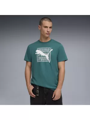 Tricou pentru bărbați PUMA GRAPHIC TEE 691775_41 GHEAȚĂ DE SMARALD