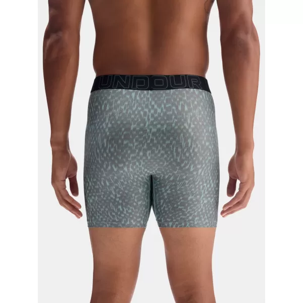  Boxeri pentru bărbați UNDER ARMOUR UA PERFORMANCE TECH - PRINT 6IN - 1PK 1383875-477 ALBASTRU 