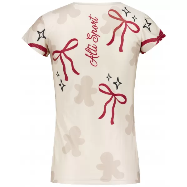  Tricou de Crăciun premium pentru femei ALTISPORT VOJ/ALWVN10TR06 CREMOS 