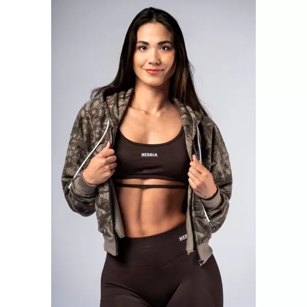  Hanorac cu fermoar POWER 895 LIGHT BROWN CAMO Nebbia 