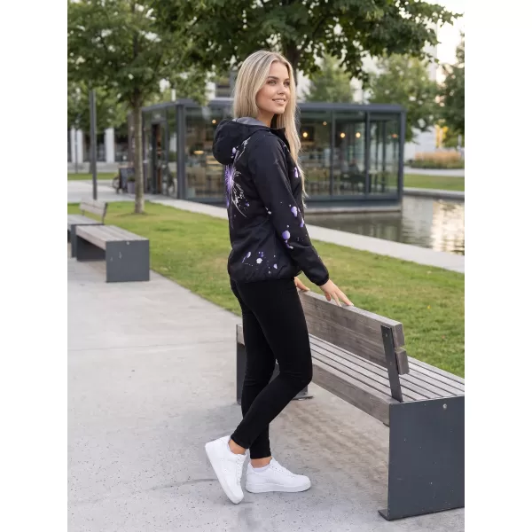  Jachetă softshell premium pentru femei ALTISPORT VOJ/ALW077JACK01 NEGRU/VIOLET 