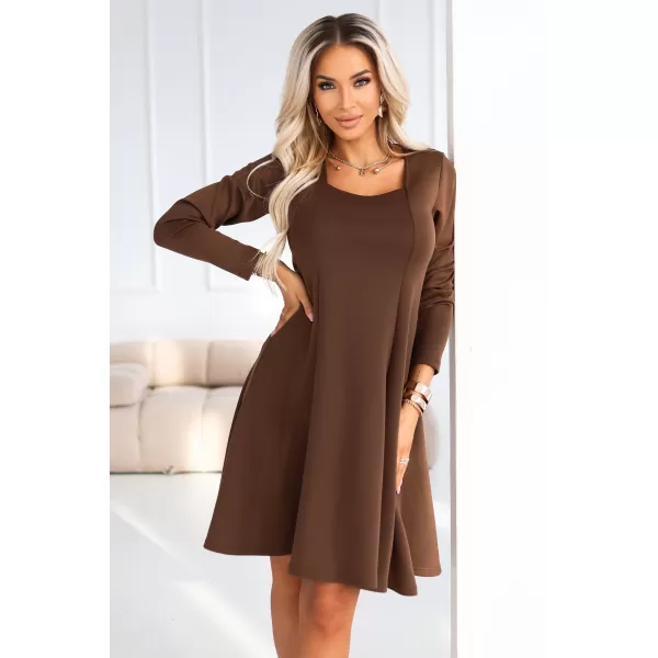  Rochie NUMOCO 574-2 CIOCOLATĂ 