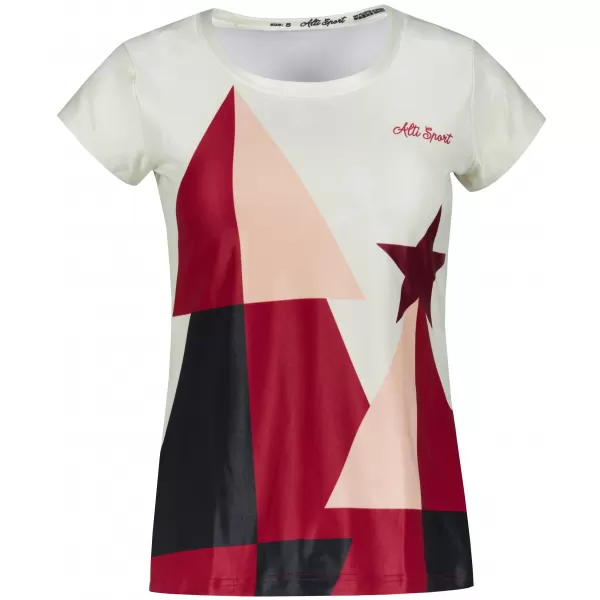  Tricou de Crăciun premium pentru femei ALTISPORT VOJ/ALWVN11TR06 CREMOS 