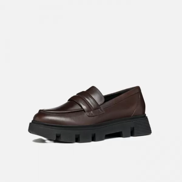  Mocasini de dama GEOX VILDE G004471 MARO ÎNCHIS 