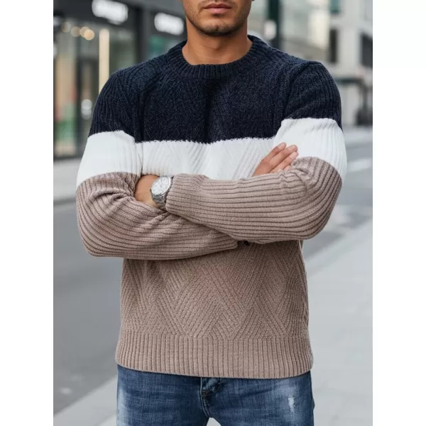  Pulover pentru bărbați DSTREET WX2321 BEJ/ALBASTRU ÎNCHIS 