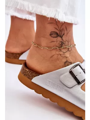 Papuci dama BIG STAR LL274476 SILVER Pantofi Big Star