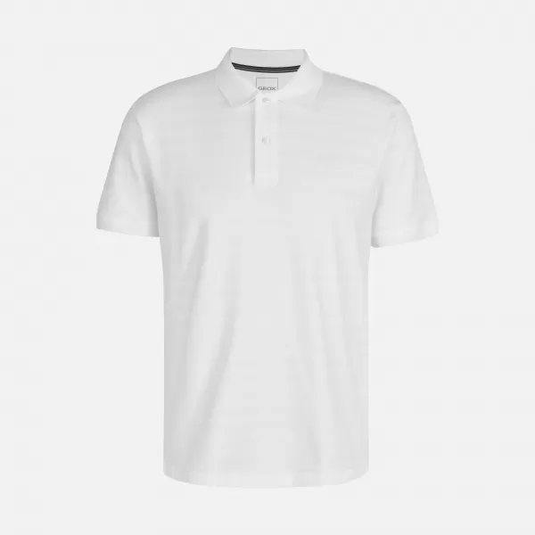  Tricou pentru bărbați GEOX G012221 ALB 