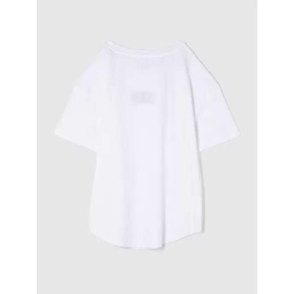  Tricou pentru femei GAP LOGO EASY BOYFRIEND TEE 407990-03 ALB OPTIC 