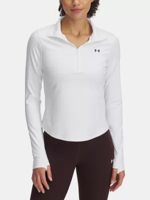 Tricou de damă UNDER ARMOUR MOTION 1/2 ZIP EMEA 6001618-100 ALB