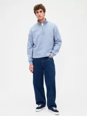 Hanorac GAP CORP LOGO HALF ZIP 873446-01 GRI ÎNSORIT