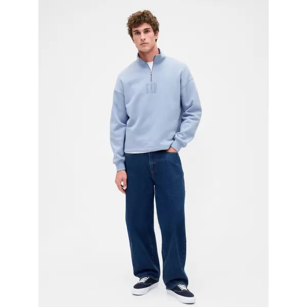  Hanorac GAP CORP LOGO HALF ZIP 873446-01 GRI ÎNSORIT 