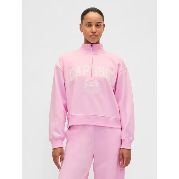  Hanorac de dama GAP LOGO HALF ZIP 852841-05 ROZ PRIMULA 