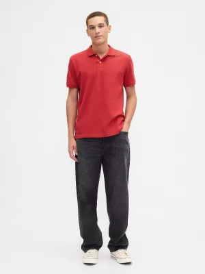 Tricou pentru bărbați cu guler GAP POLO SHIRT 586306-38 FR ROȘU MODERN