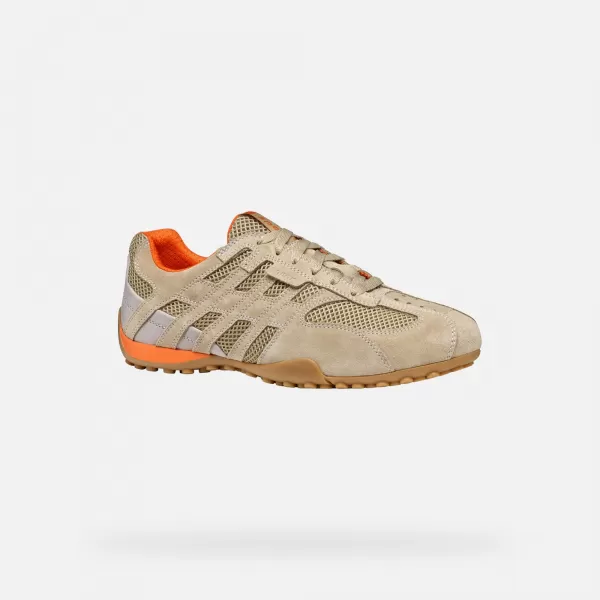 Adidași pentru bărbați GEOX SNAKE ORIGINAL G002963 BEJ 