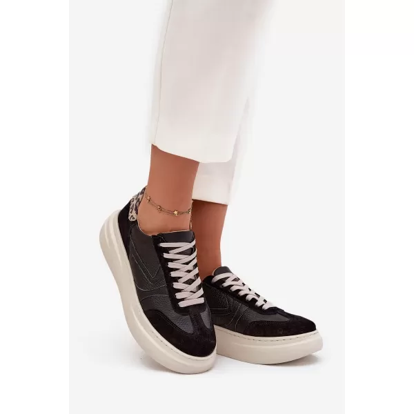  Adidași de damă ZAZOO N1263 BEJ/NEGRU 