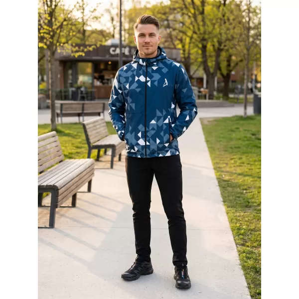  Jachetă softshell premium pentru bărbați ALTISPORT VOJ/ALM108JACK01 BLEUMARIN/ALB 
