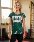 Tricou de Crăciun premium pentru femei ALTISPORT VOJ/ALWVN4TR06 VERDE