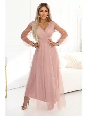 Rochie NUMOCO 664-1 ROZ PUDRA