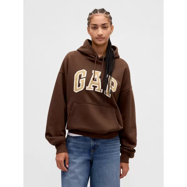  Hanorac pentru bărbați GAP HEAVYWEIGHT LOGO HOODIE PULLOVER 823104-04 MARO ÎNCHIS 
