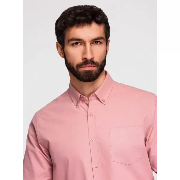  Cămașă pentru bărbați OMBRE K700 ROZ 