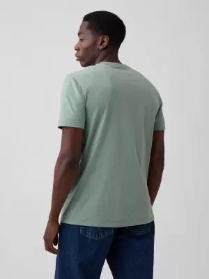 Tricou pentru bărbați GAP LOGO CREW TEE 842063-75 VERDE AISBERG