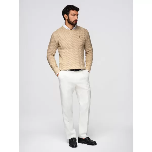  Pulover pentru bărbați OMBRE OM-SWSW-0147 NISIP 