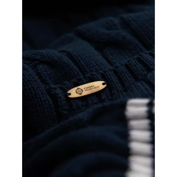  Cardigan pentru bărbați OMBRE OM-SWCD-0152 ALBASTRU MARIN 