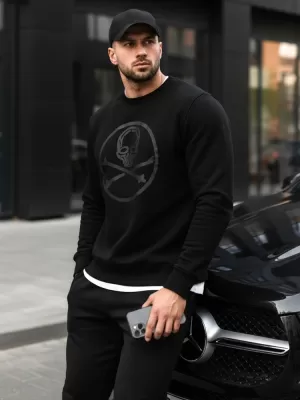Hanorac pentru bărbați DSTREET BX5948 NEGRU