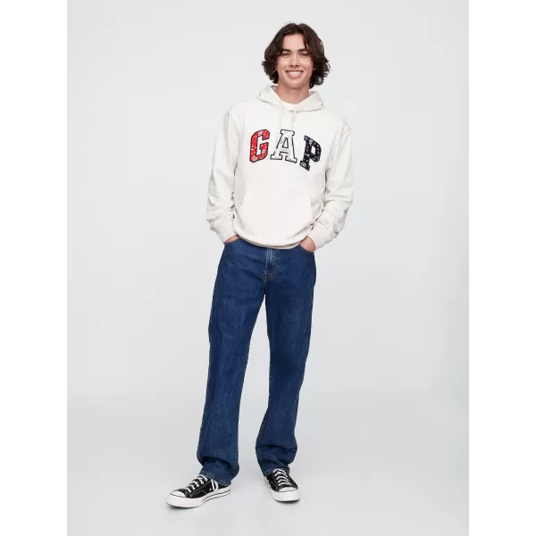  Hanorac pentru bărbați GAP LOGO PULLOVER HOODIE 767818-00 ERICA GRI PAL 