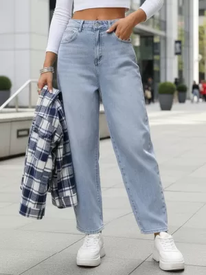 Pantaloni de dama DSTREET UY2934 ALBASTRU DESCHIS