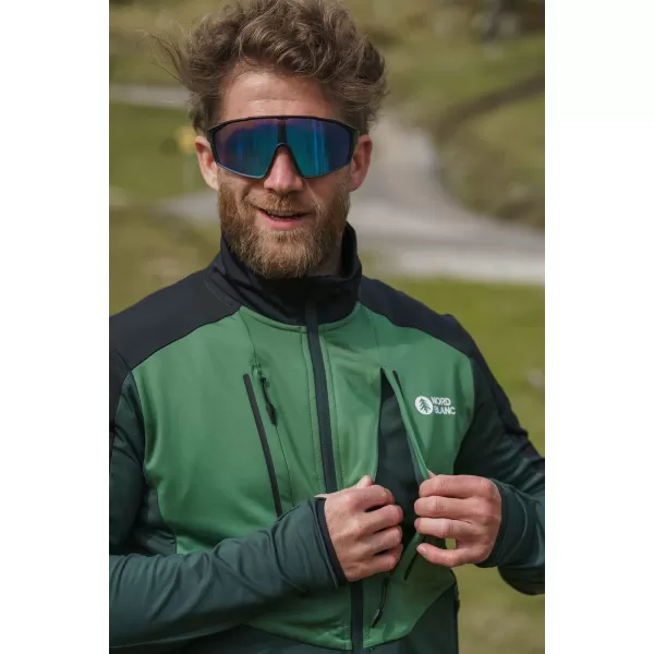  Hanorac powerfleece pentru bărbați NORDBLANC GROAN NBWFM8282 VERDE ÎNCHIS 