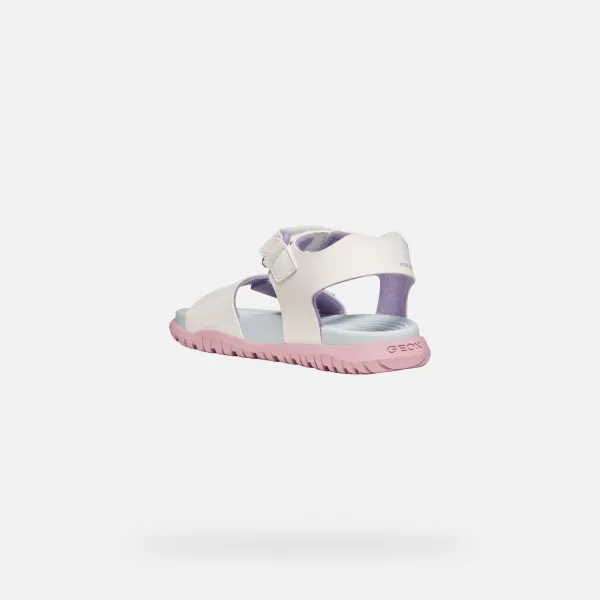  Sandale pentru fete GEOX SANDAL FUSBETTO J35HQA000BCC0653 ALB 
