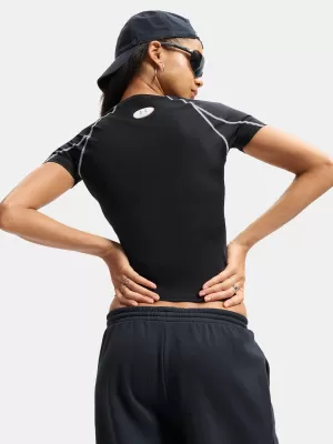 Tricou pentru femei UNDER ARMOUR HEATGEAR ELITE SS 6015368-008 NEGRU