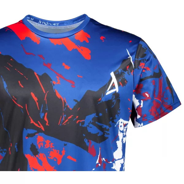  Tricou premium pentru bărbați ALTISPORT VOJ/ALM131TR01 ALBASTRU/NEGRU 