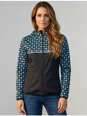 Jachetă softshell premium pentru femei ALTISPORT VOJ/ALW048JACK01 NEGRU ȘI ALBASTRU