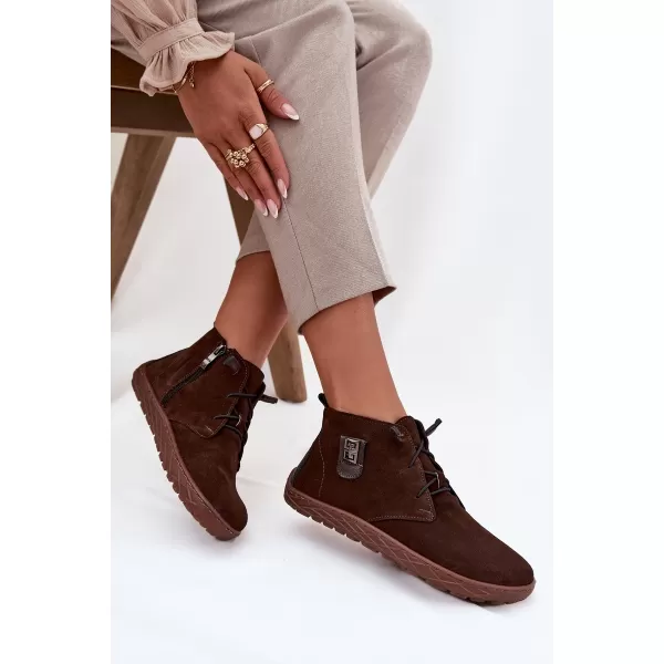  Pantofi de dama ZAZOO 30072 CIOCOLATĂ 