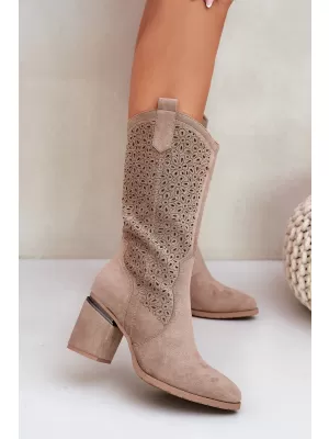Cizme de dama S.BARSKI HY51-238 BEJ