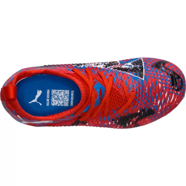  Pantofi pentru copii PUMA FUTURE 8 MATCH PLAY FG/AG JR 108750-01 PIXELI ROȘU/NEGRU/ALBASTRU/ROZ 