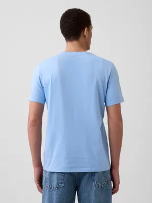 Tricou pentru bărbați GAP LOGO CREW TEE 842063-72 VÂNT ALBASTRU