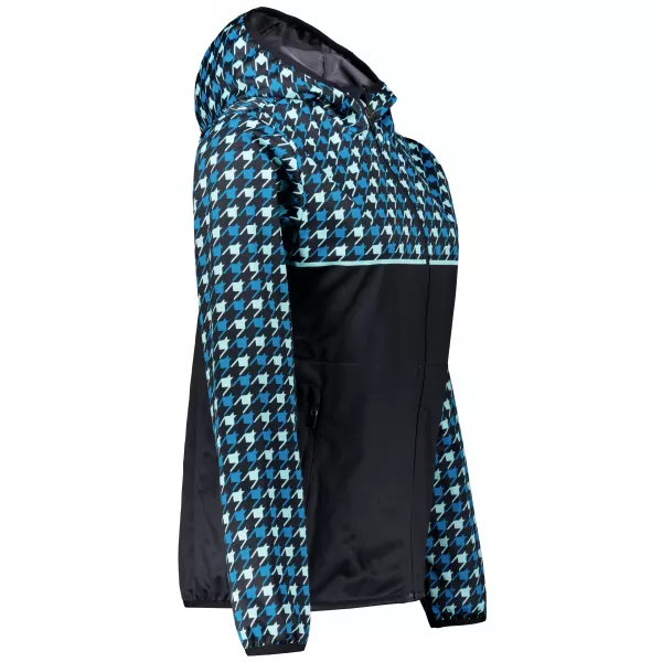 Jachetă softshell premium pentru femei ALTISPORT VOJ/ALW048JACK01 NEGRU ȘI ALBASTRU 