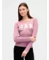 Tricou pentru femei GAP WAFFLE LOGSLEEVE TEE 843331-01 ORHIDEEA ÎNTUNECATĂ