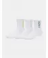 Șosete UNDER ARMOUR UA 3-MAKER 3PK MID-CREW 1373084-106 ALB