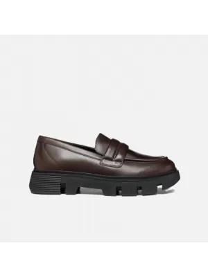 Mocasini de dama GEOX VILDE G004471 MARO ÎNCHIS