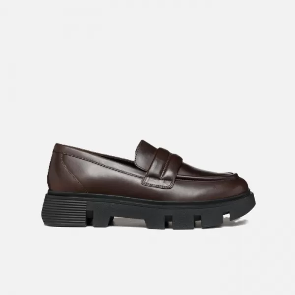  Mocasini de dama GEOX VILDE G004471 MARO ÎNCHIS 